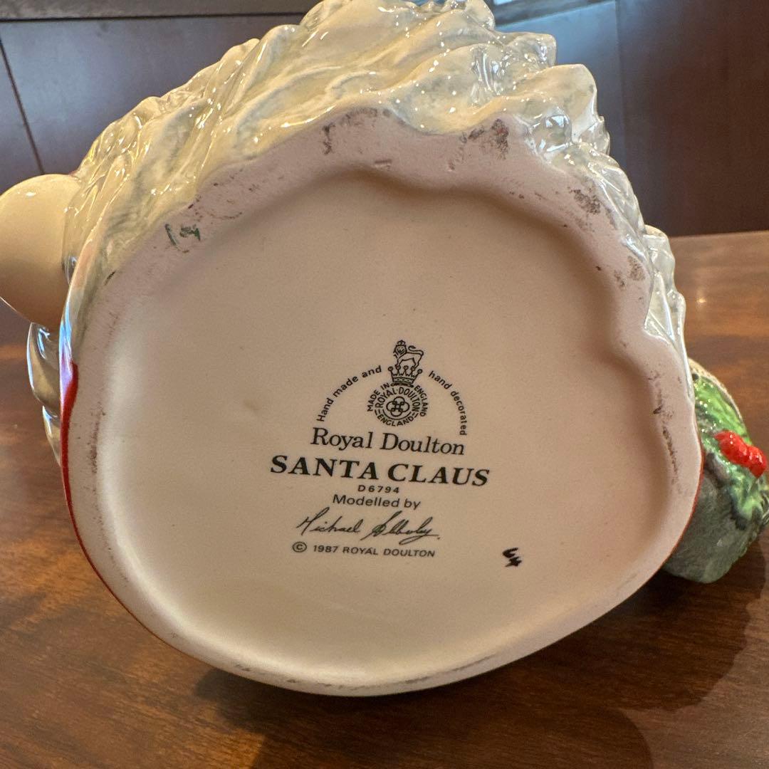 80's ロイヤルドルトン サンタクロース フェイス 陶器 England 美品