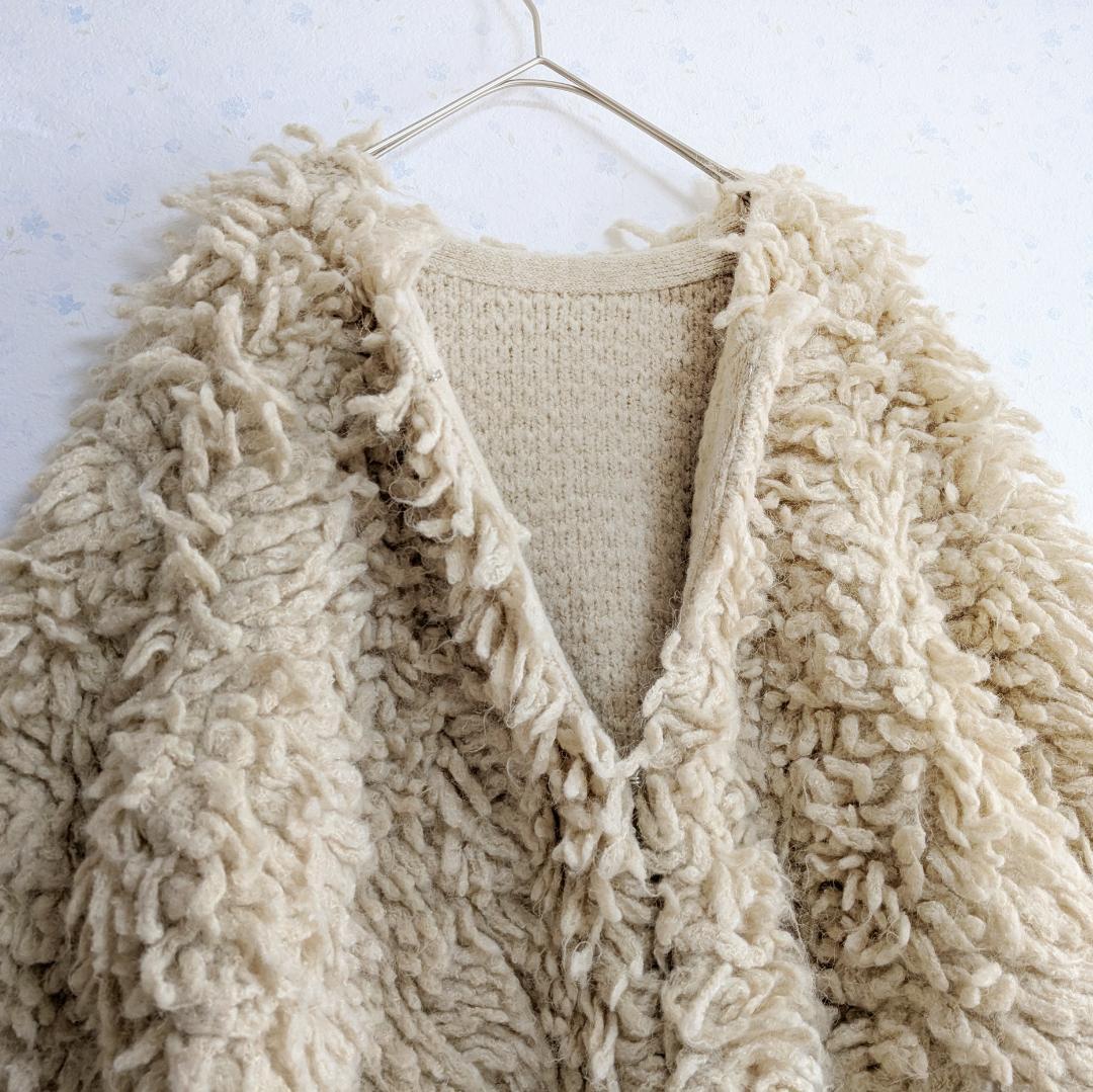 良品 Ray BEAMS / ループ編み ニット ジャケット