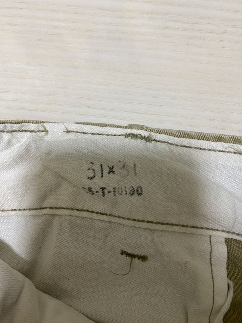 【50s】ARMY 45カーキ ミリタリー チノ 31×31