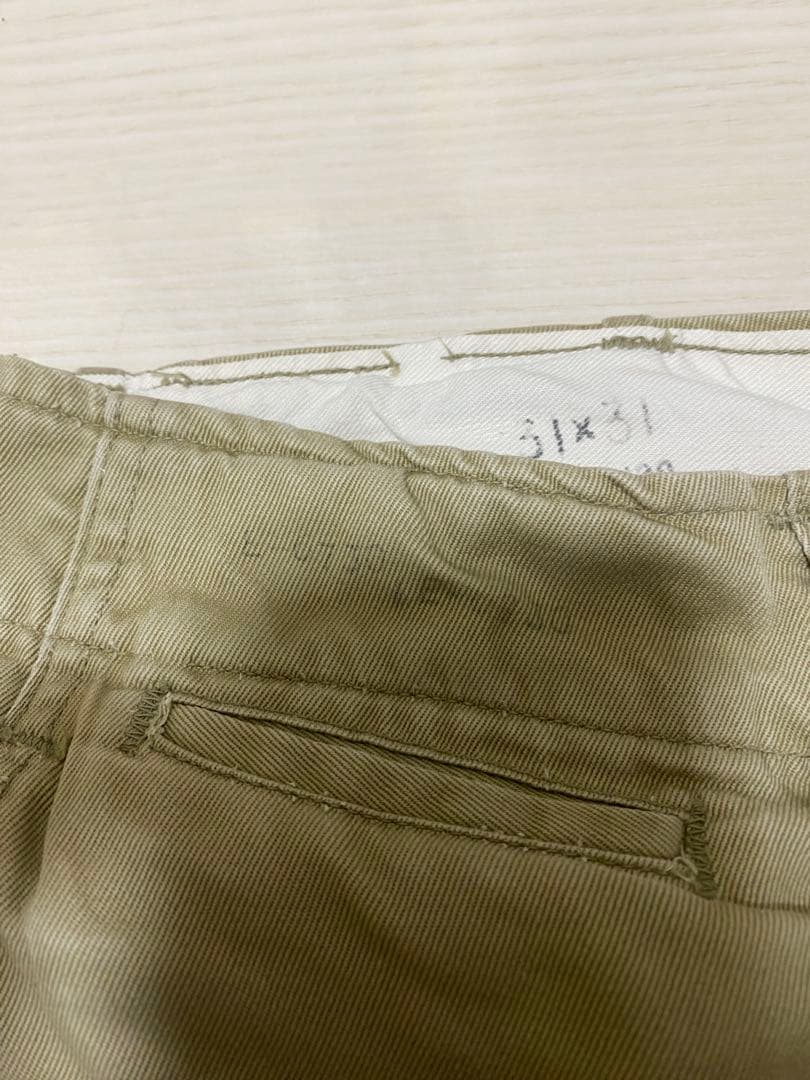 【50s】ARMY 45カーキ ミリタリー チノ 31×31