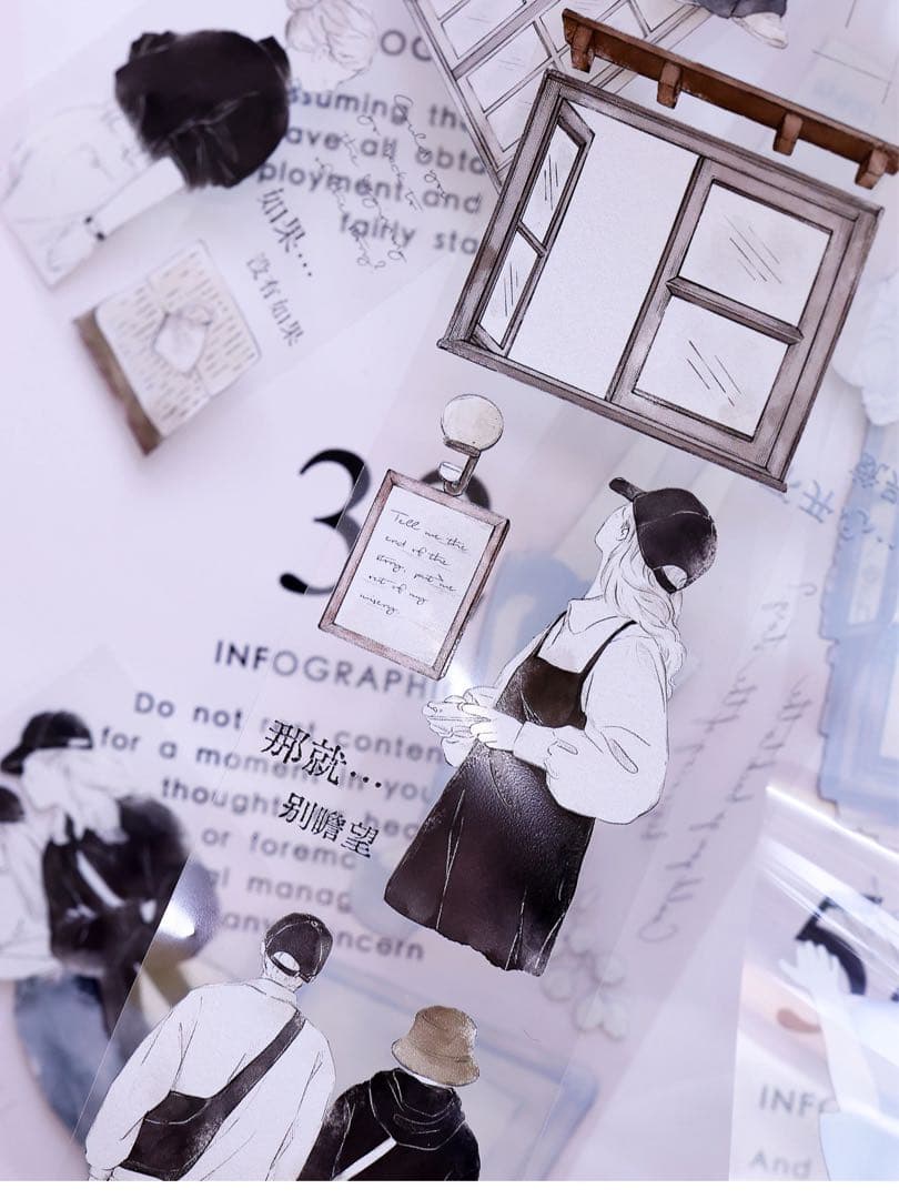 小白家文創《瞻望》海外マスキングテープ　マステ 【2035】