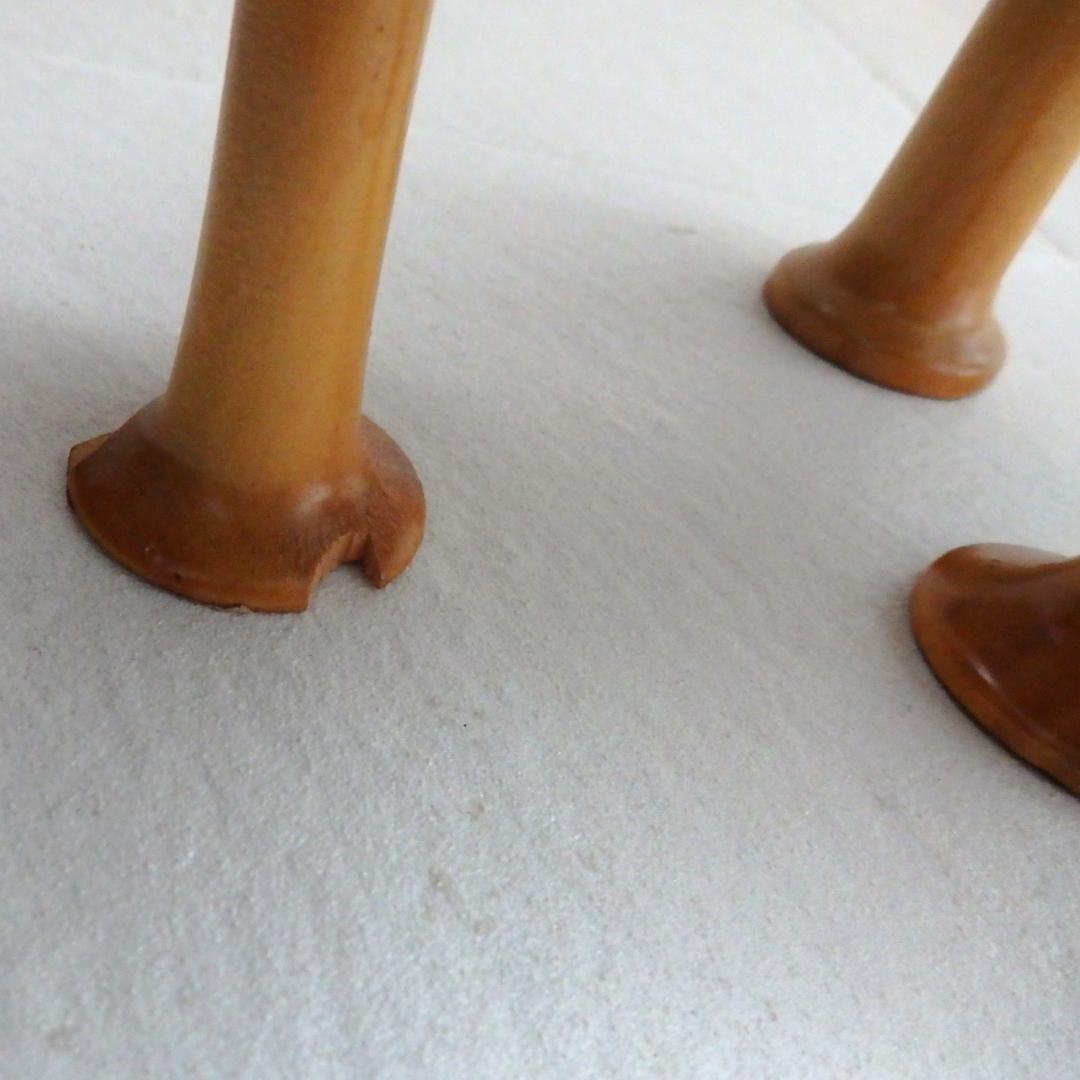 ヴィンテージ　きのこ　木製　置物　3個セット　木彫り