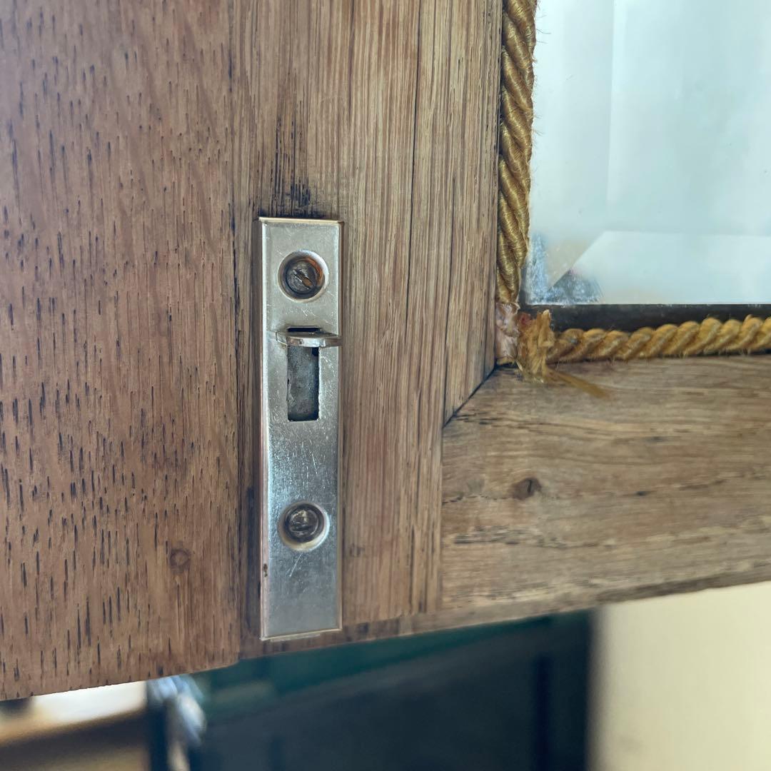 ビンテージ ガラス収納キャビネット ショーケース 食器棚