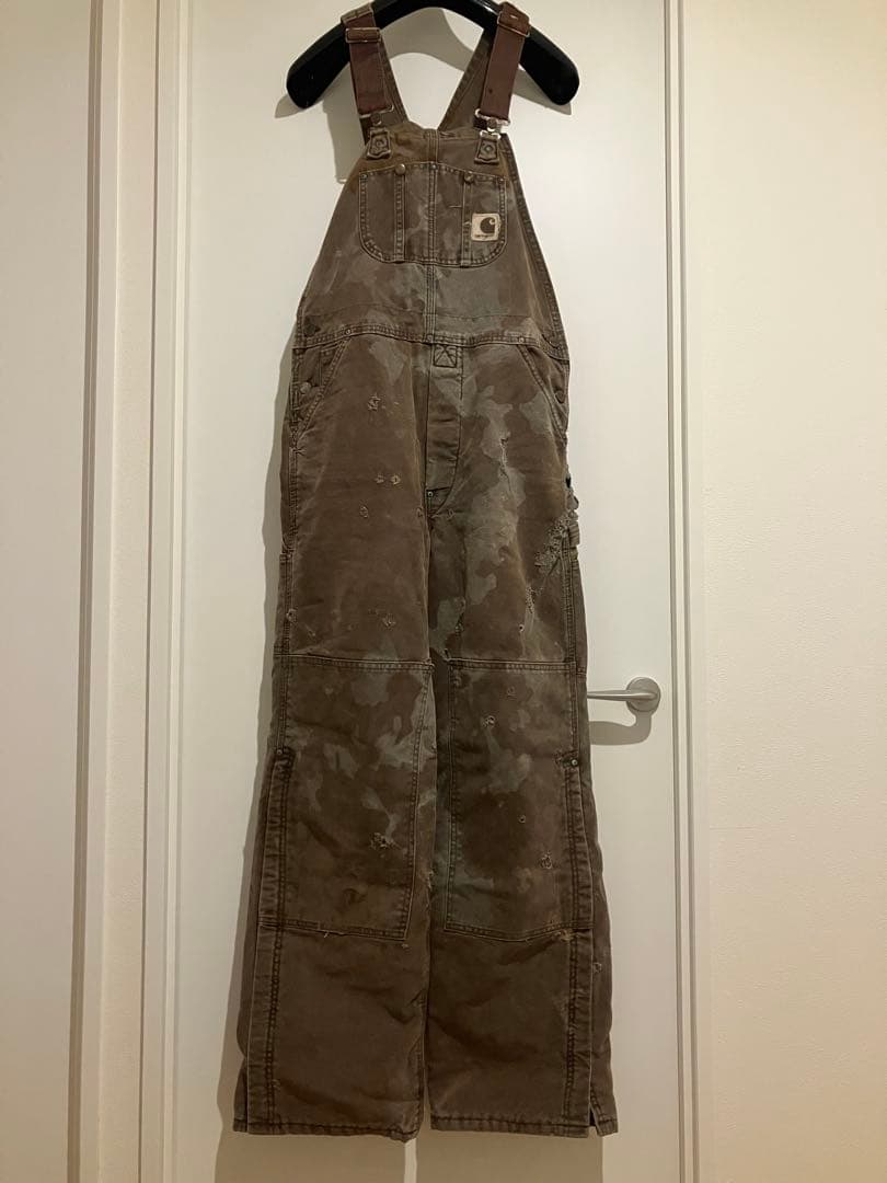 f*i様 激渋　美ボロ　Carhartt ダブルニー　オーバーオール usa製