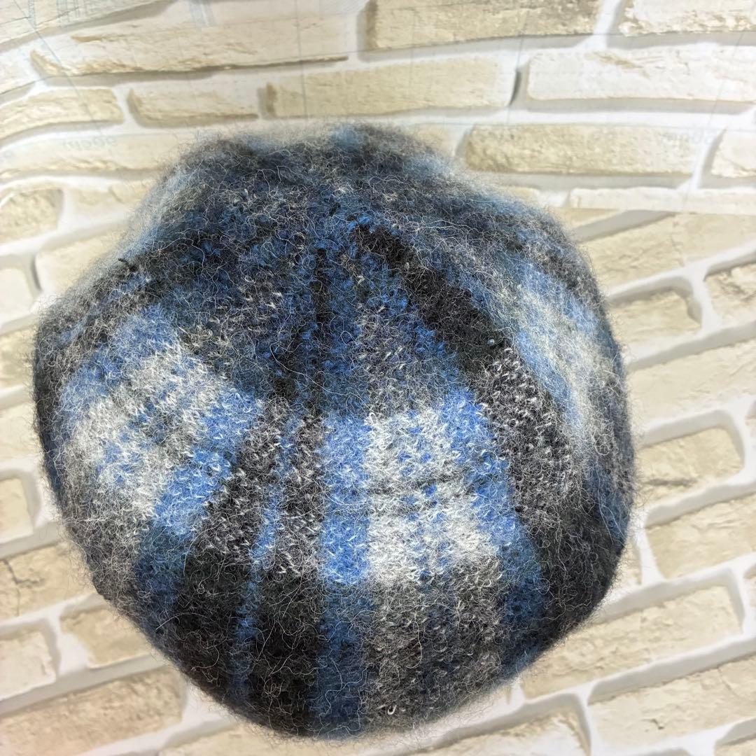 希少✨アルパカ　毛　ヴィヴィアンウエストウッド　ベレー帽　チェック　秋冬