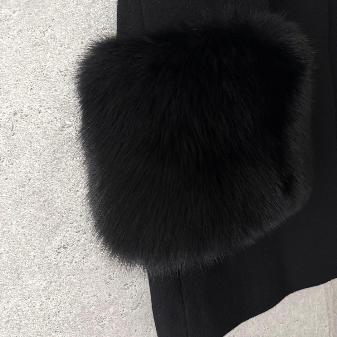 UNITED ARROWS UBCS ファースリーブノーカラーコート　36