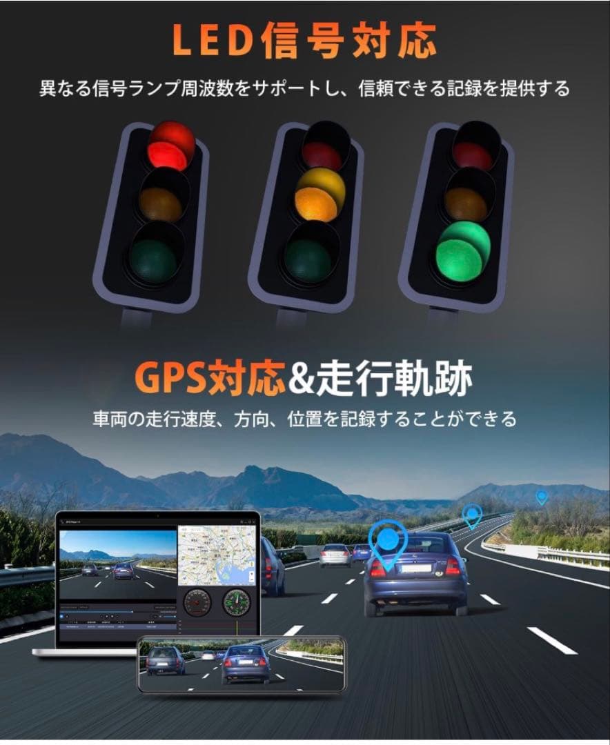 ドライブレコーダー ミラー型2026年進化・4K HD11インチIPS大画面