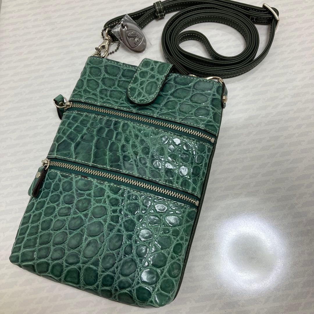 極美品　JRA クロコダイル　スマホショルダー　 サコッシュ　エキゾチック