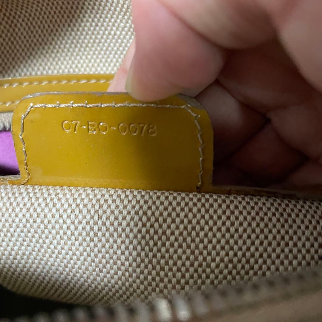 超希少色 クリスチャンディオール エンボス エナメル ミニボストン 黄色
