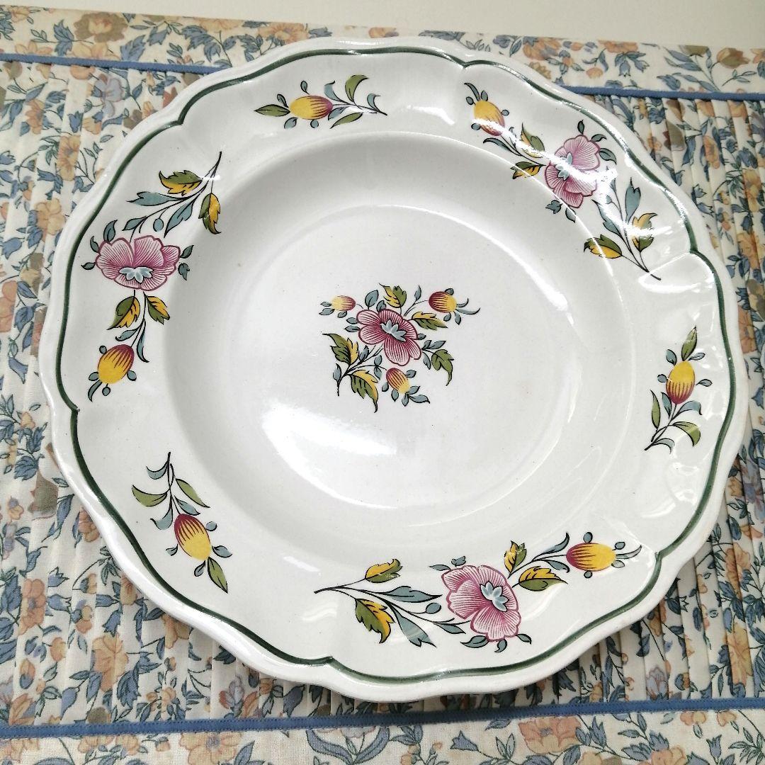 リュネビル　リュネヴィル　少し深め皿　アンティーク　フランス　三枚セットA