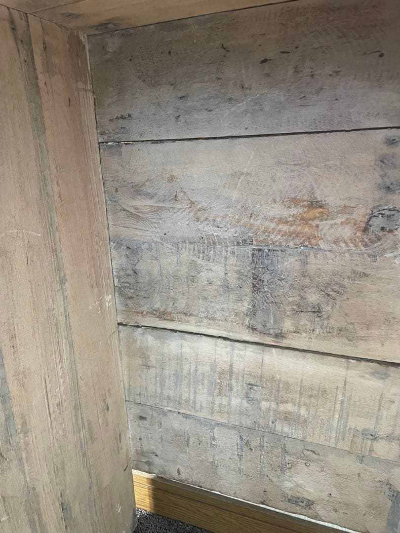 小振りなアンティーク机　デスク　古材　ビンテージ　ホワイト　ファニチャー