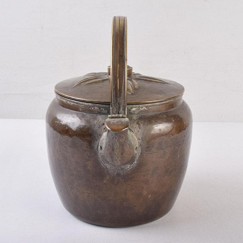 cizpanic　惺々堂紹美造　緋銅槌目　水次　湯沸　共箱　M　R8889