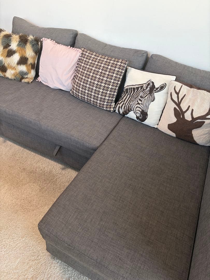 引き取り限定　IKEA フリーヘーテンソファベッド　おまけ付き