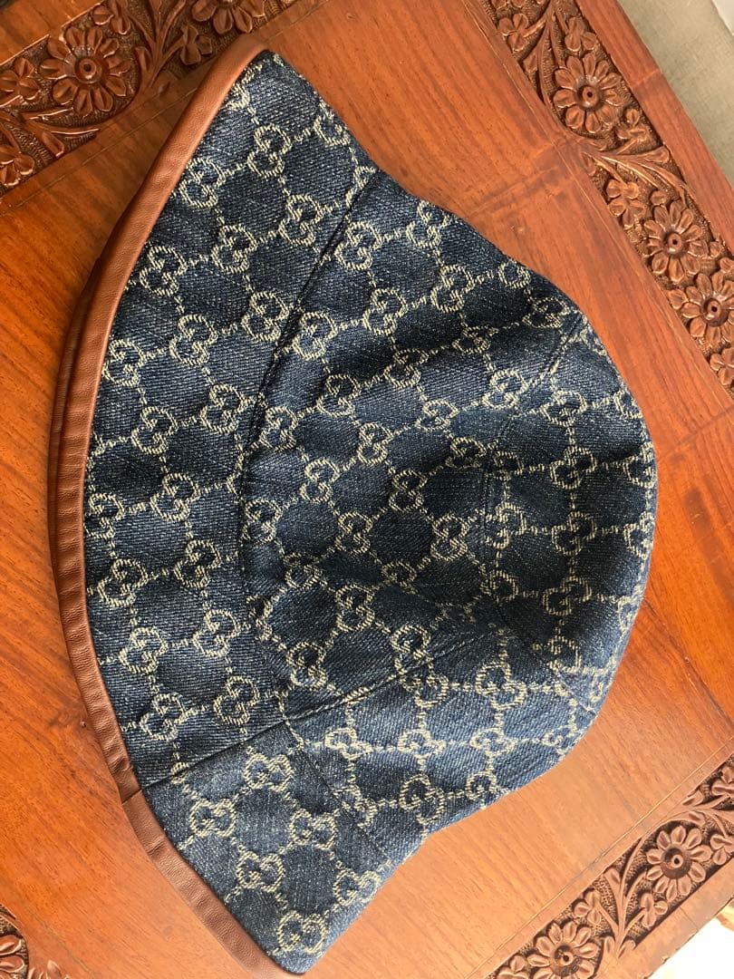 グッチ　GGパターン デニム バケットハット