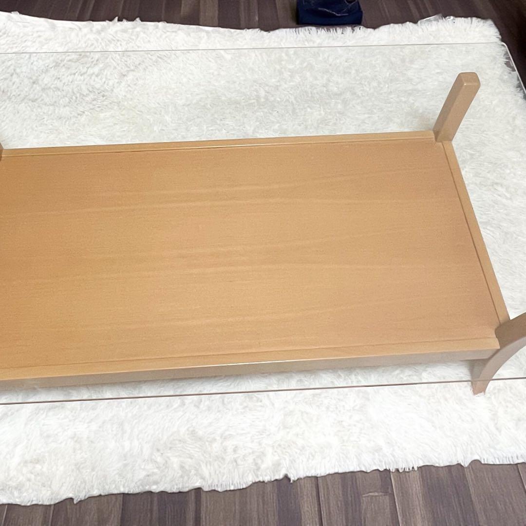 【良品】 ガラステーブル　ローテーブル 120 × 70 × 41 カリガリス