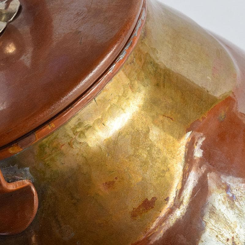 煎茶道具　銅製　銀摘　湯沸　水注　時代箱　U　R9474H