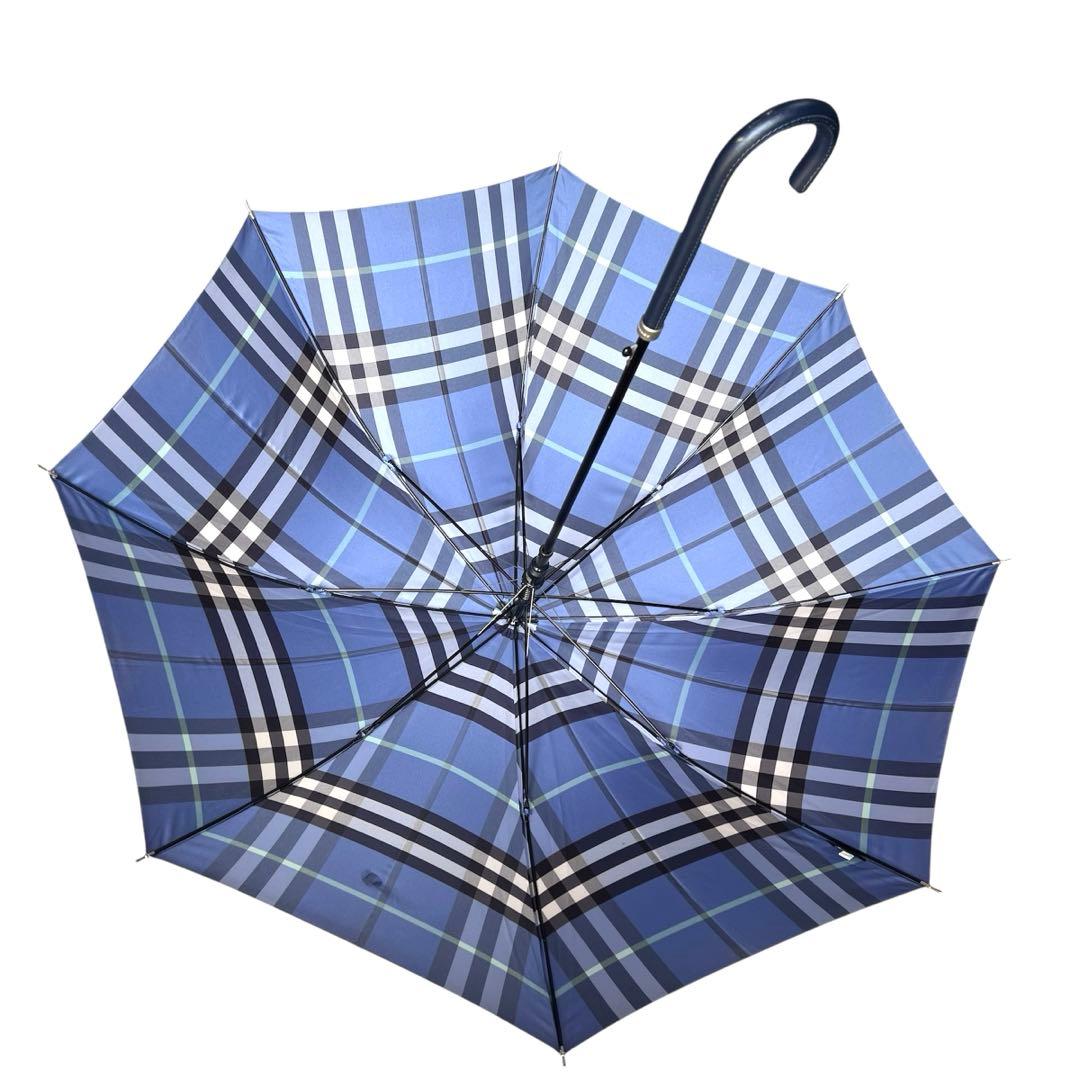 Burberry バーバリー　長傘　チェック　ブルーカラー　ユニセックス