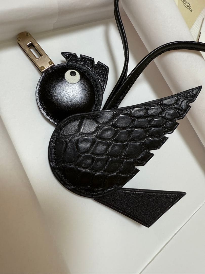 本物保証　新品未使用　エルメス チャームバーディ タッチ 鳥 ソーブラック 黒