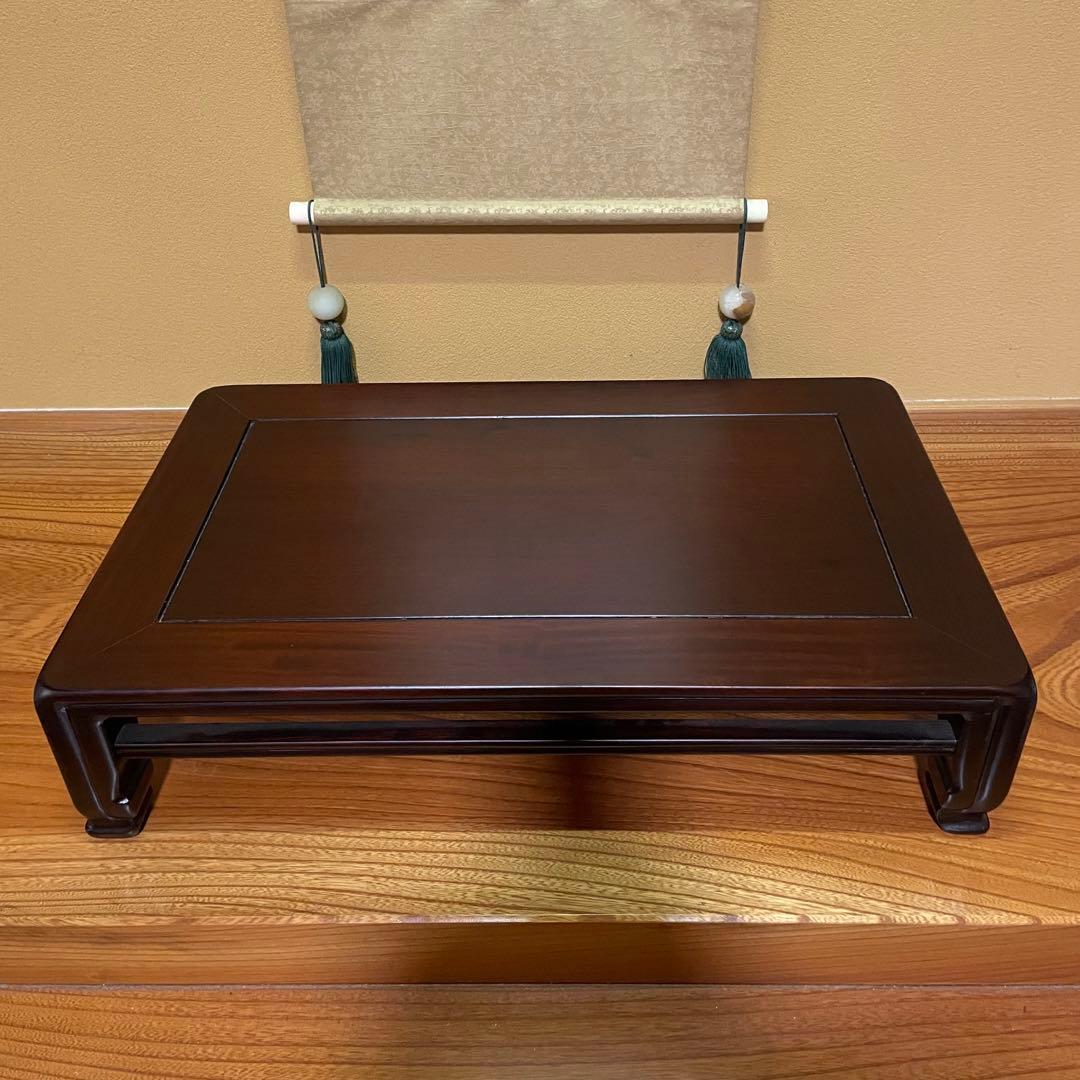 盆栽台 花台 飾り台 香炉台 花瓶台 サイドテーブル 木製 花梨材 ビンテージ