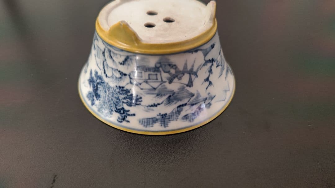 植木鉢　染付鉢　写し品　中古品