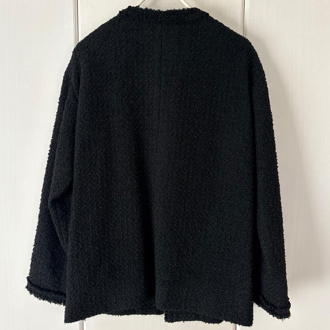 RIVE DROITE ツイードフリンジジャケット ブラック セレモニー