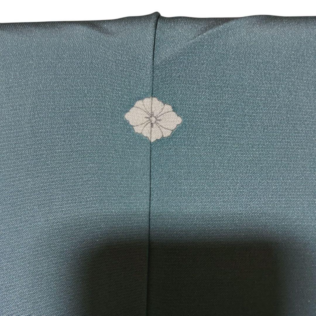 新品　美品　袷　正絹　縮緬　金彩　一つ紋　訪問着　フルセット