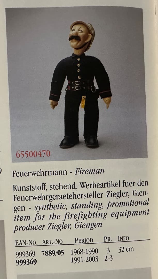 シュタイフ・ファイヤーマン 1991-2003 EAN999369 約32cm