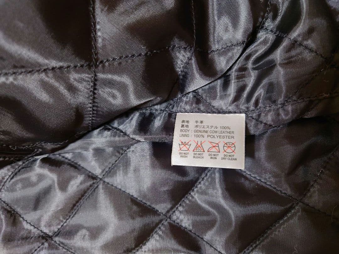 ​【メンテ済　L】DEGNER ダブルライダース デグナー　牛革　白黒