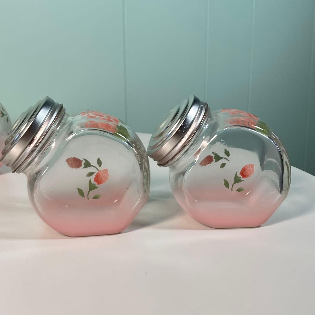 Many マニーローズ ガラス キャニスター　6個セット✨