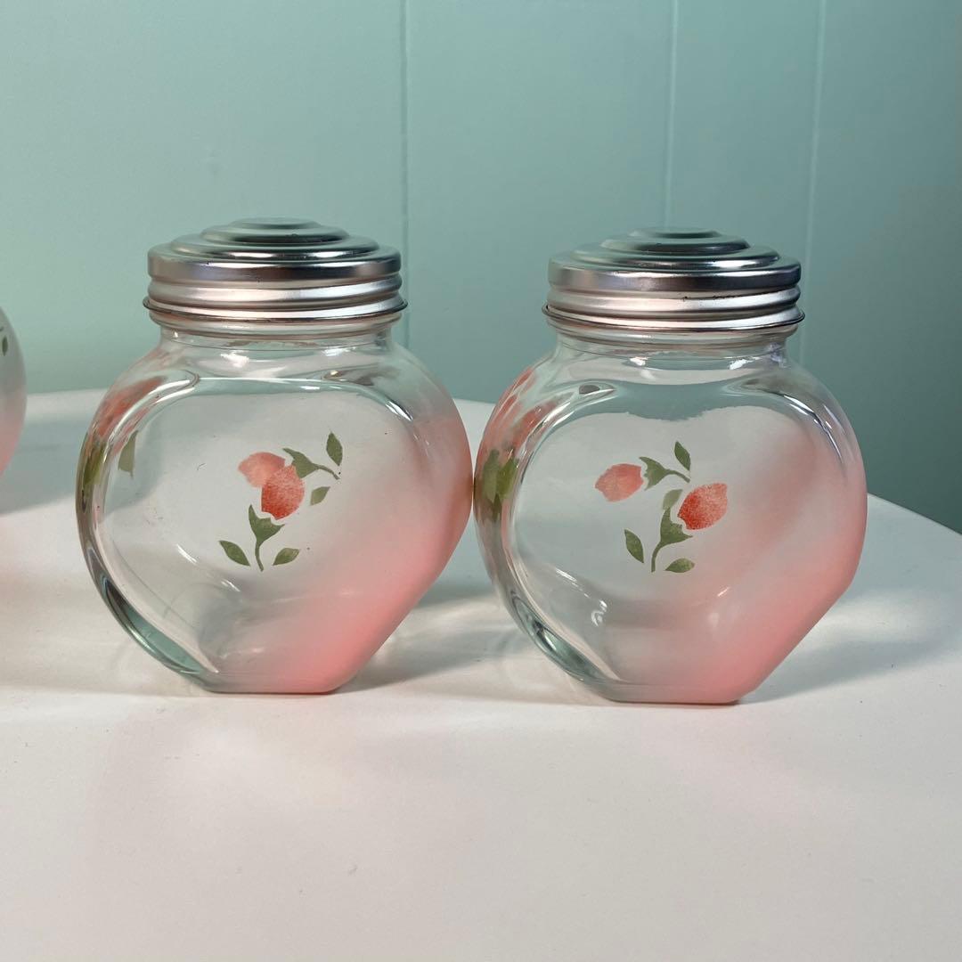 Many マニーローズ ガラス キャニスター　6個セット✨