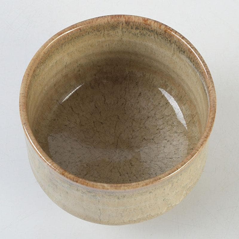 茶道具　京焼　秋峰窯　中村良二作　窯変紅葉絵　茶碗　共布共箱　V　9755