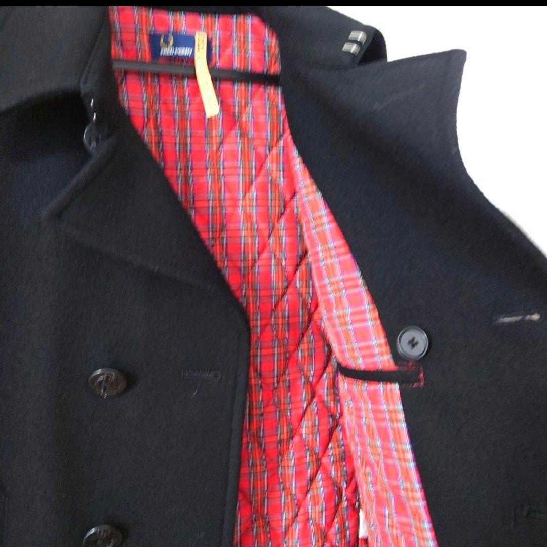 フレッドペリー FREDPERRY Pコート Mサイズ 内側チェック