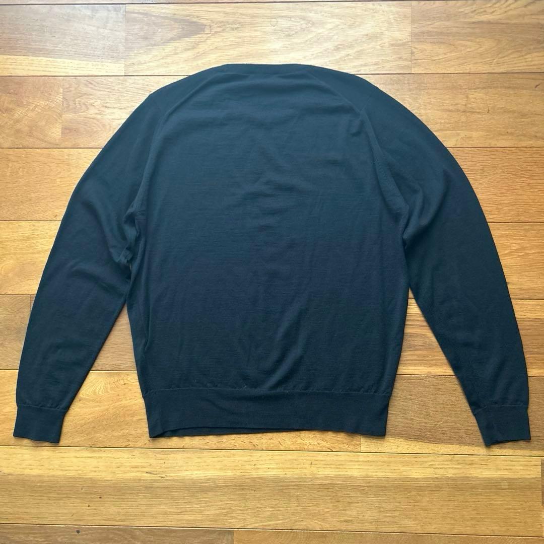 JOHN SMEDLEY ジョンスメドレー クルーネックニット ブラック S