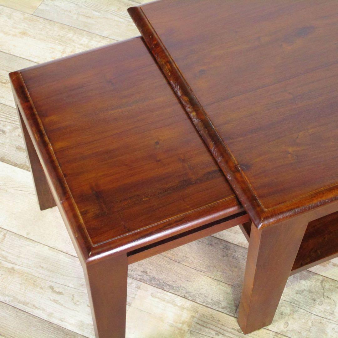 E 新品 アジアン テーブル ローテーブル ちゃぶ台 センター 拡張 座卓 バリ