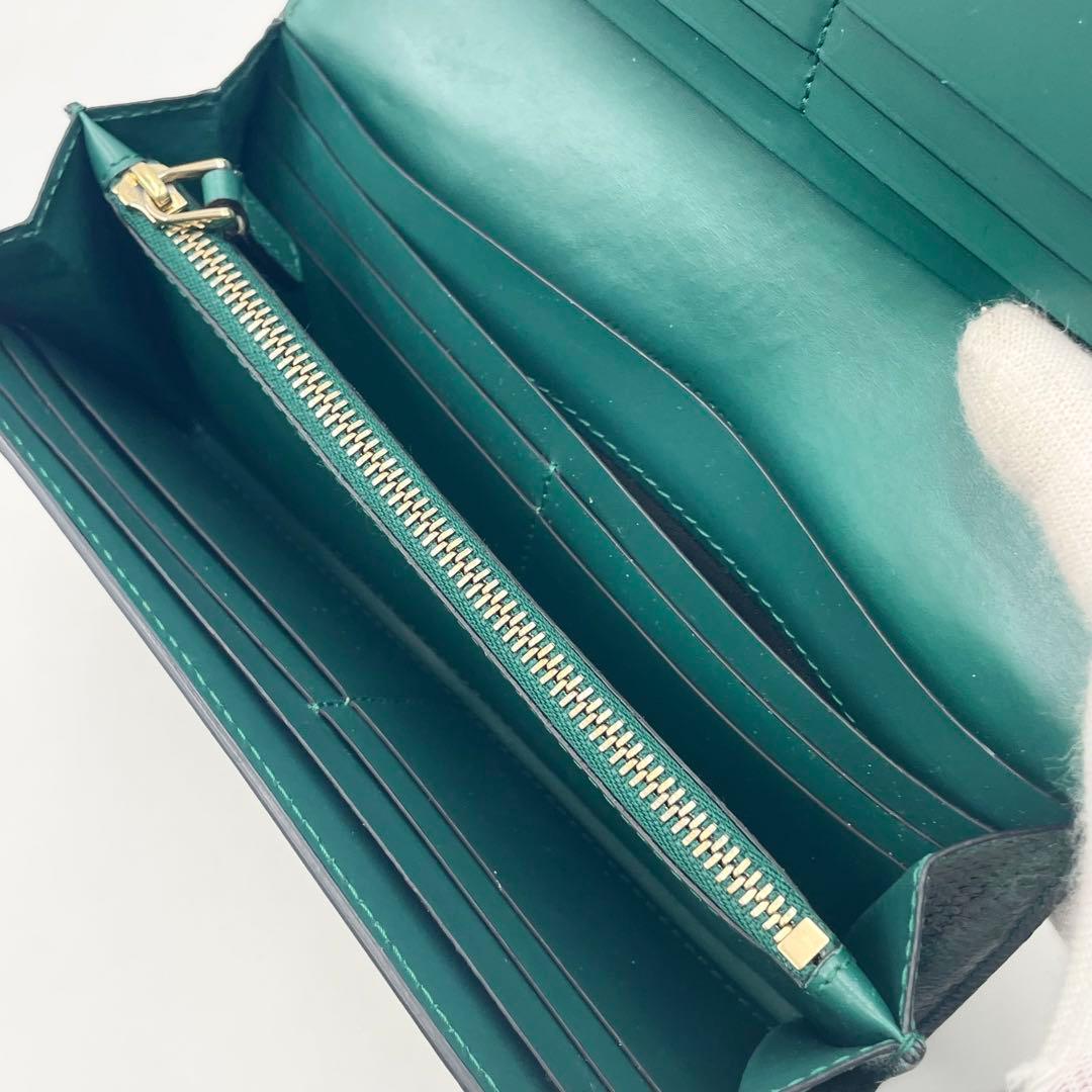 【美品•現行RFID】ブルガリ 長財布　パイソン柄×ビーゼロワン 折り財布 緑