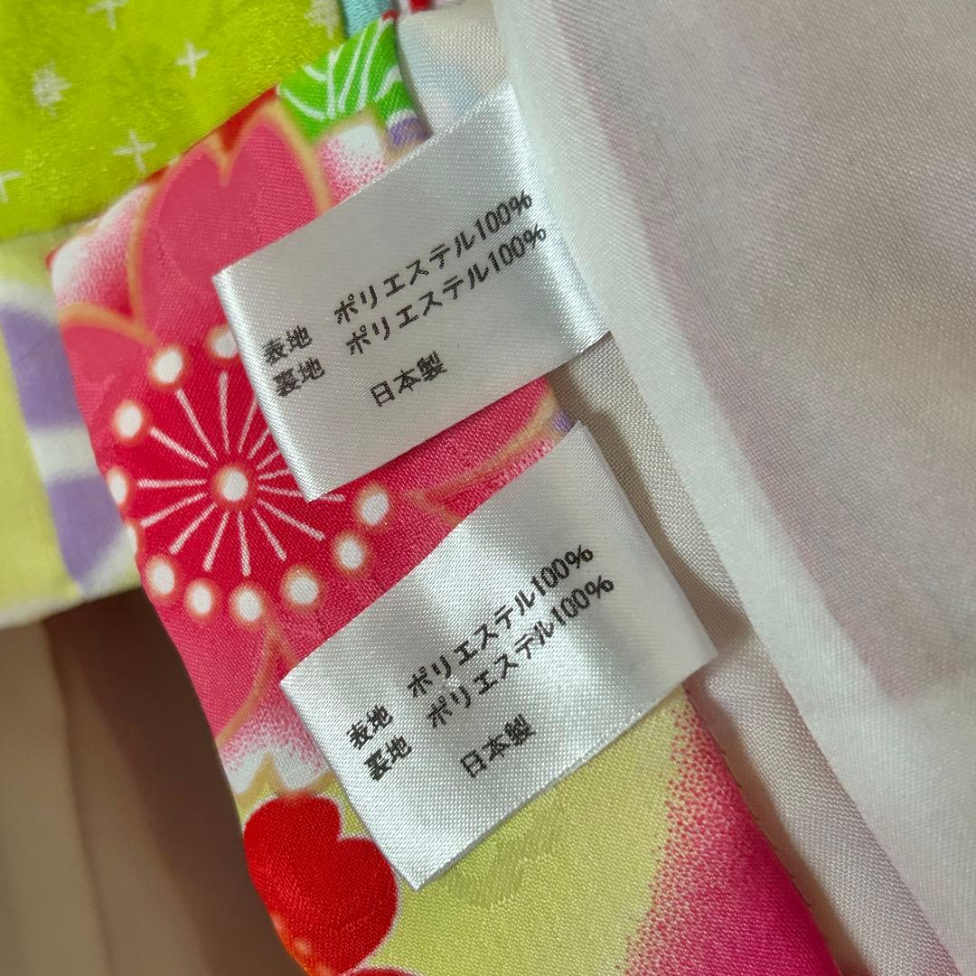 式部浪漫　着付け簡単腰紐いらず七五三3歳被布セット赤ピンク　日本製