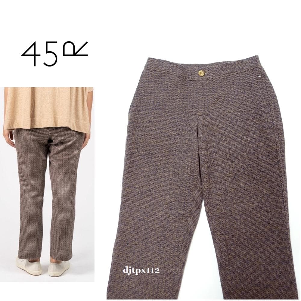 おるぴょん45R*新品同様*ジャージフラノのイージースリムパンツ*サイズ2