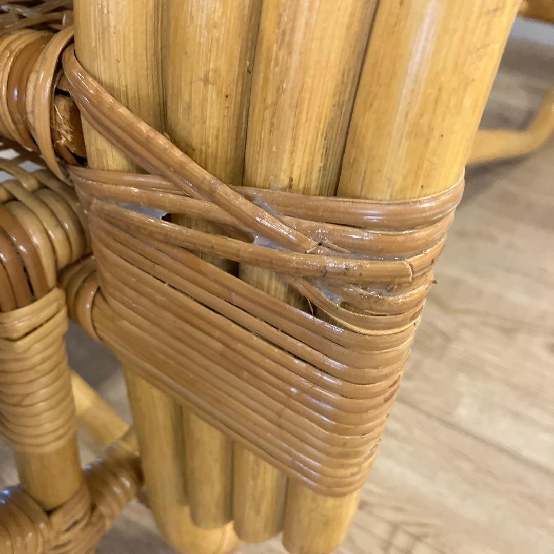 ラタン　リクライニングチェア　ジャンク品