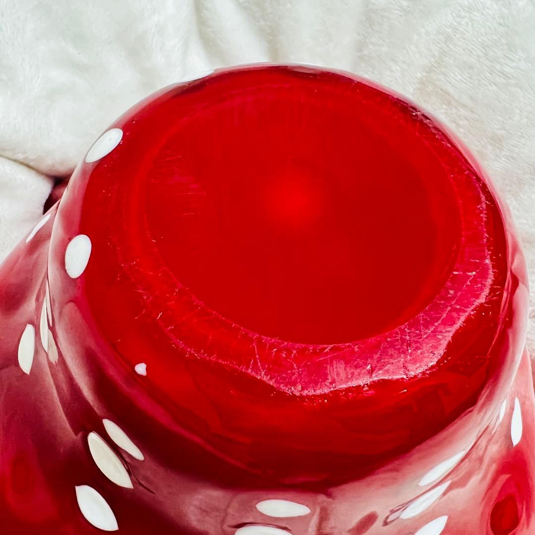 ミッドセンチュリー 水玉 フラワーベース ドット柄 花瓶　レトロポップ