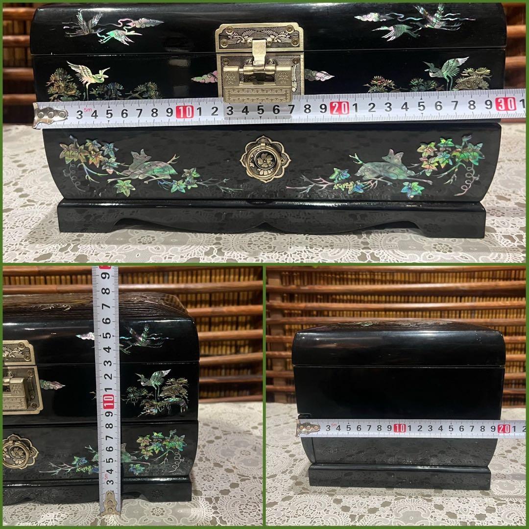 螺鈿細工 ジュエリーボックス 孔雀 花鳥 伝統的 韓国 工芸品