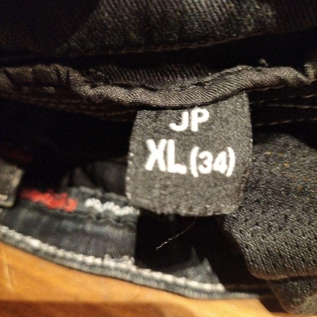 KOMINE スーパーフィットプロテクトレザーメッシュジーンズW34