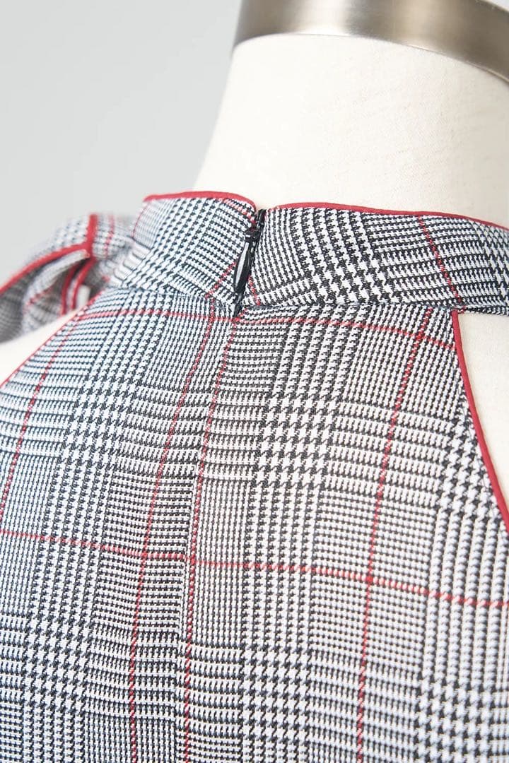 新品未使用品 BELEAR MIMI グレンチェックフレアミニ ワンピース