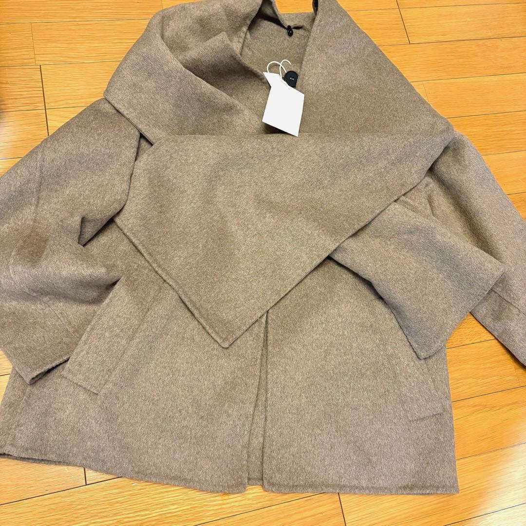 【ZARA】ザラ XS ウールショートスカーフコート ミンク ベージュ