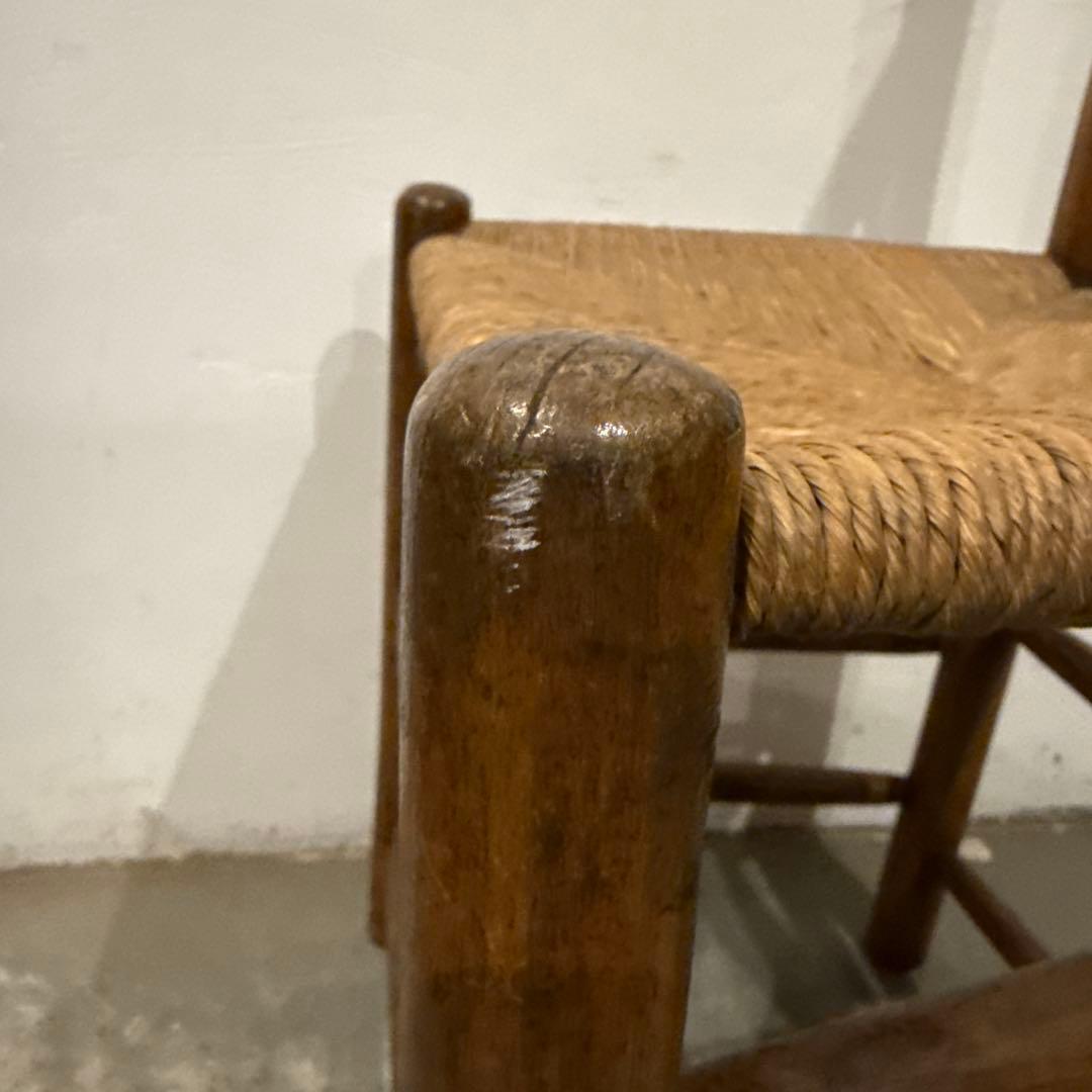 ヴィンテージ　ダイニングチェア　カフェチェア　藁座面　2