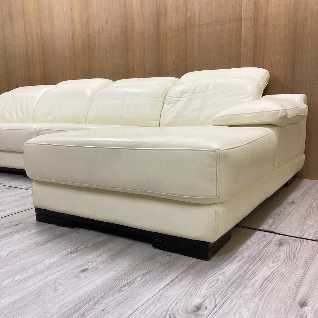 IDC大塚家具　L/Sコンフォート　大型　カウチソファ　本革　350ｃｍ