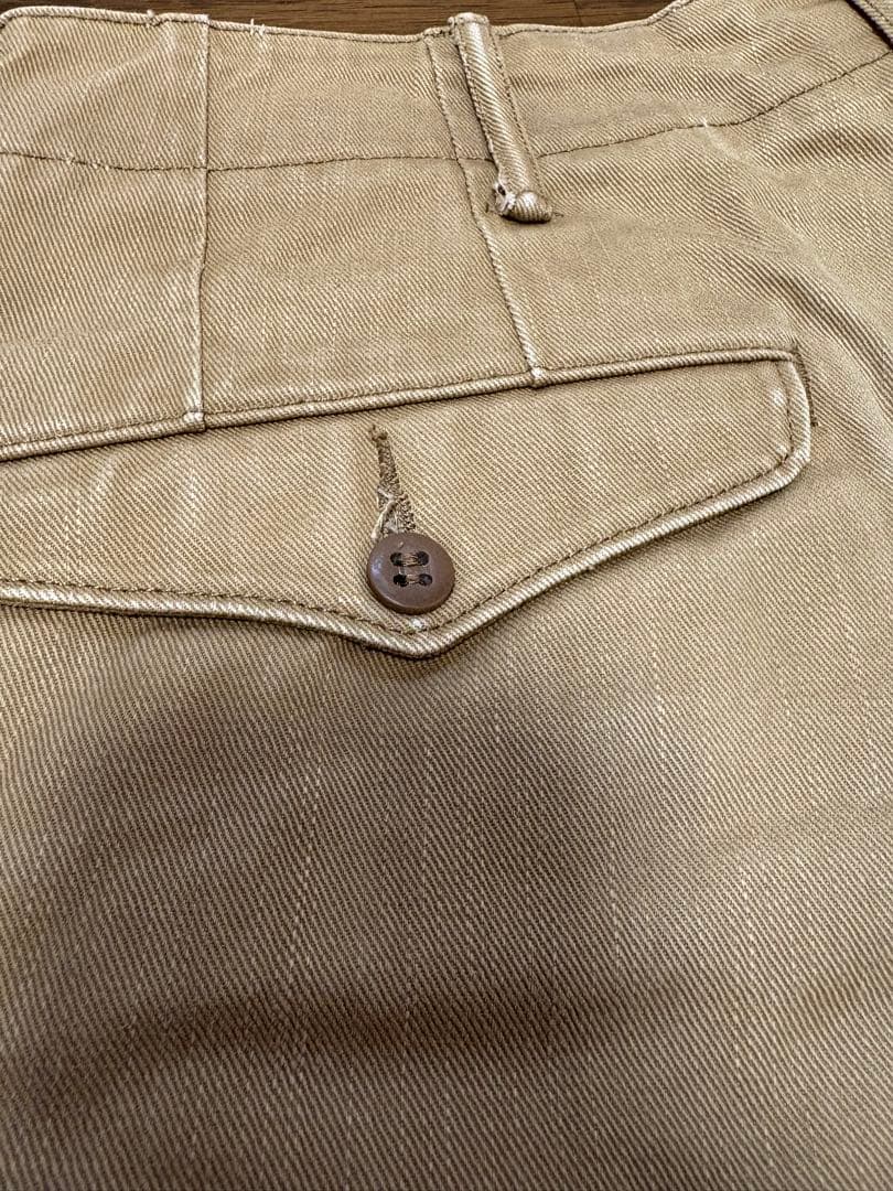 ダブルアールエル　RRL リジットチノ　セルビッジ　ベージュ　サイズ33×32