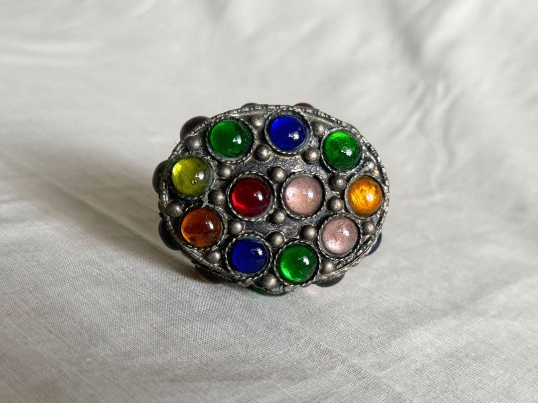 ガラスドームの装飾 ヴィンテージ 小物入れ ピルケース