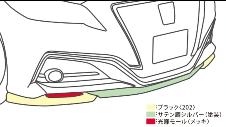 トヨタ 220クラウンTRD フロントスポイラー 未使用新品 2点