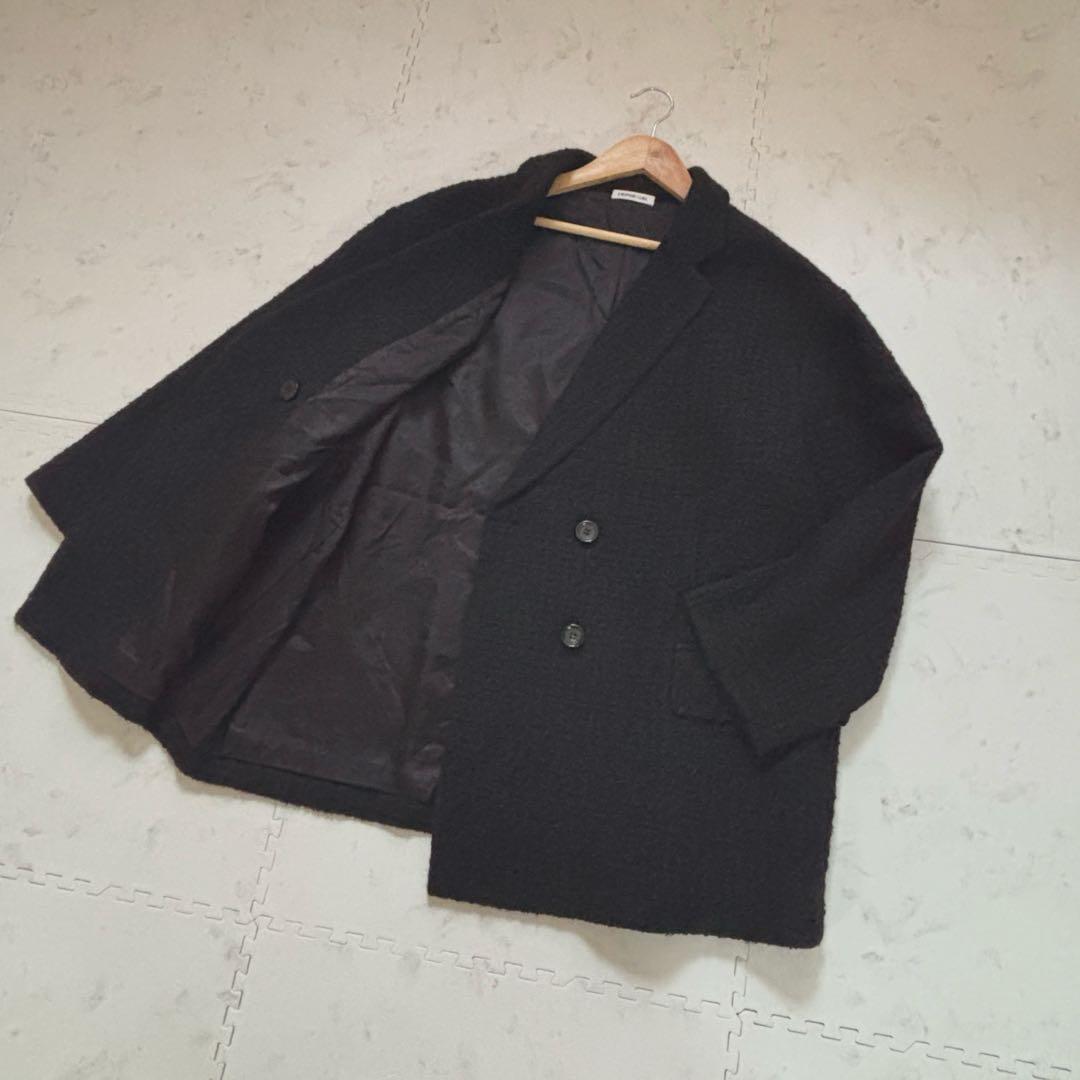 美品✨23AWドゥーズィエムクラス ツイードジャケット　アルパカ　ダブル　黒