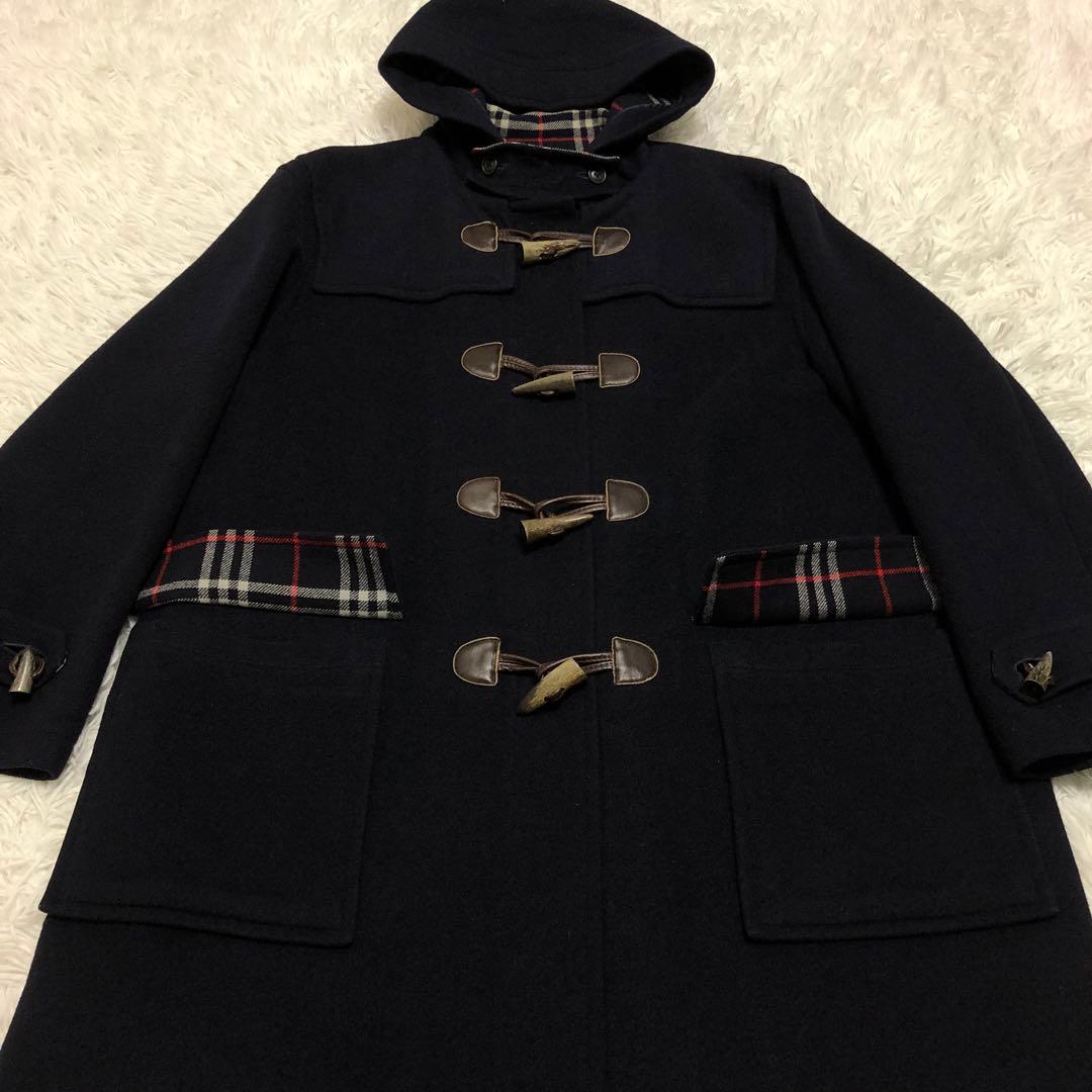 バーバリーズ　ダッフルコート　カシミヤ　ネイビー